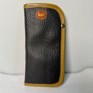 Dooney & Bourke Black and Gold Leather Phone Case